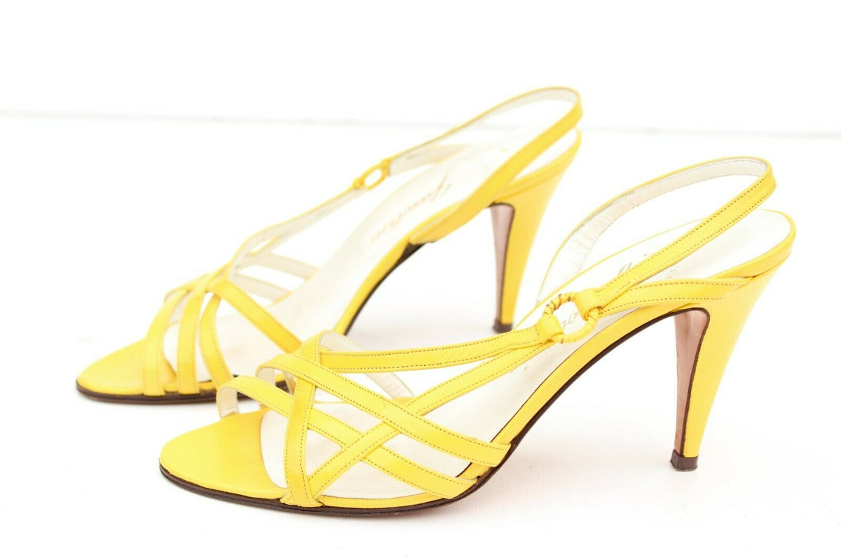 Yellow sales vintage heels