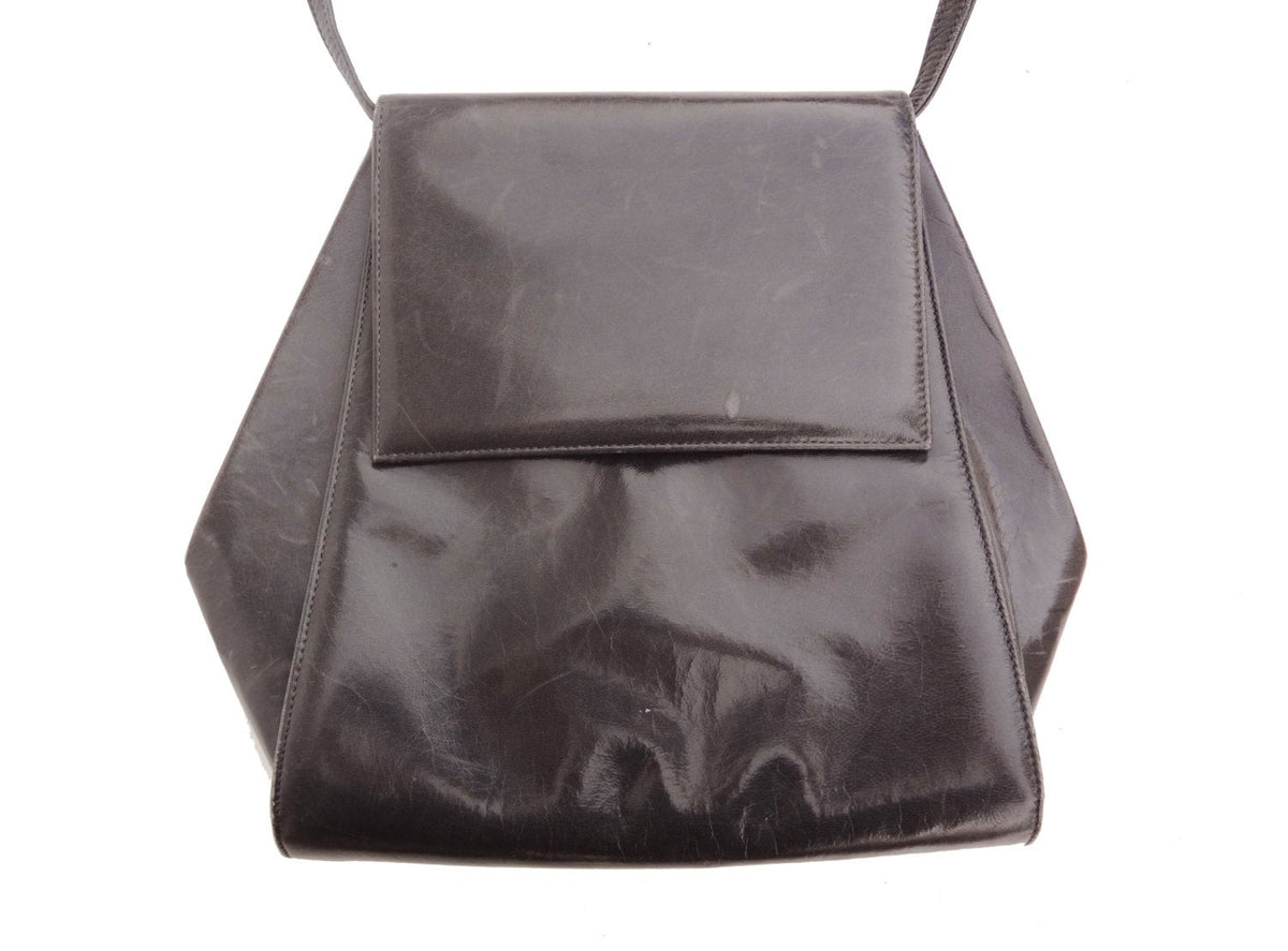 1960s Finnigans of Bond St. London Navy / Black Leather Frame Handbag –  shopnueve