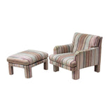 Parsons Style Armchair with Ottoman