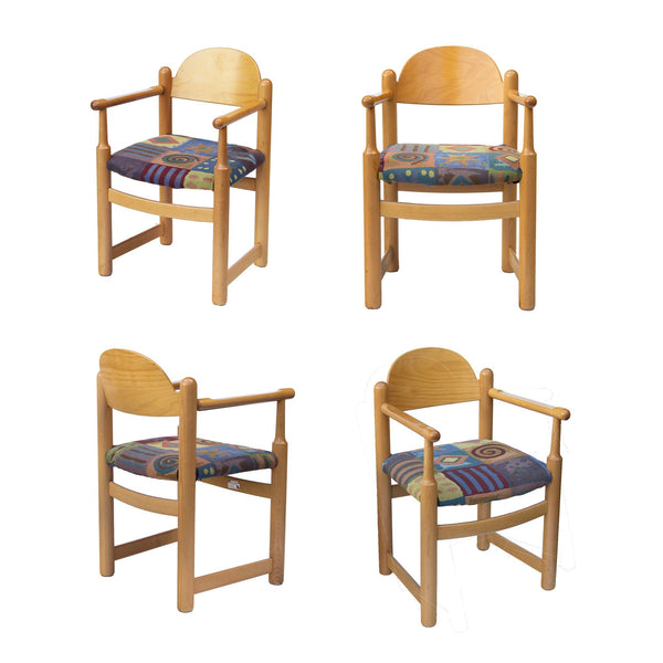 Sculptural Postmodern Italian Dining Chairs by Hank Loewenstein, S/4