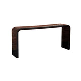 Waterfall Console Table in Black Laminate