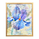 Iris Painting Signed JB Sanford '81, 17 x 21