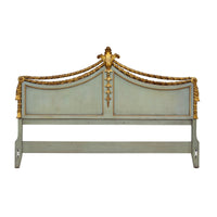 French Blue King Headboard with Fleur Detail by Karges