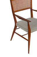 Paul McCobb for Calvin Walnut Dining Chairs with Caned Backs Directional , S/6