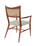 Paul McCobb for Calvin Walnut Dining Chairs with Caned Backs Directional , S/6