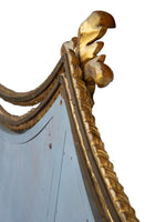 French Blue King Headboard with Fleur Detail by Karges