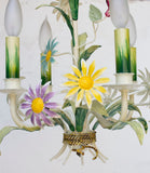 Italian Tole Floral Chandelier