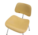 Butter Yellow Herman Miller Eames DCM Chair - Red Aniline Dye Finish beneath #3