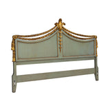 French Blue King Headboard with Fleur Detail by Karges