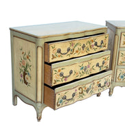 Pair of Handpainted French Provincial Chest Dressers by Ralph Widdicomb for John Widdicomb