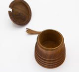 Lidded Salt Cellar in Solid Teak