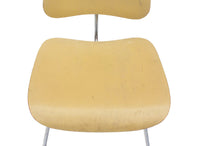 Herman Miller Eames DCM Chair Painted in Butter Yellow - Red Aniline Dye Finish beneath #1