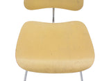 Herman Miller Eames DCM Chair Painted in Butter Yellow - Red Aniline Dye Finish beneath #1