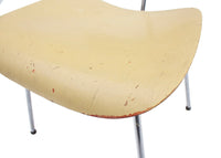 Butter Yellow Herman Miller Eames DCM Chair - Red Aniline Dye Finish beneath #3