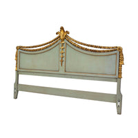 French Blue King Headboard with Fleur Detail by Karges