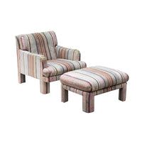 Parsons Style Armchair with Ottoman