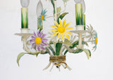 Italian Tole Floral Chandelier