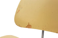 Butter Yellow Herman Miller Eames DCM Chair - Red Aniline Dye Finish beneath #3