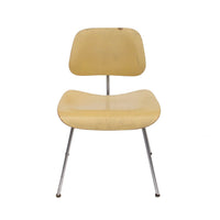 Herman Miller Eames DCM Chair Painted in Butter Yellow - Red Aniline Dye Finish beneath #1