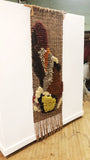 Vintage Fiber Art Woven Wall Hanging