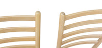 Italian Ladderback Dining Chairs with Woven Rush Seats, S/4