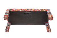 Parsons Bench Upholstered in a Vintage Textile, 45" W