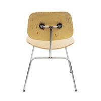 Herman Miller Eames DCM Chair Painted in Butter Yellow - Red Aniline Dye Finish beneath #2