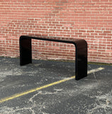 Waterfall Console Table in Black Laminate