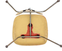 Herman Miller Eames DCM Chair Painted in Butter Yellow - Red Aniline Dye Finish beneath #2