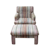 Parsons Style Armchair with Ottoman