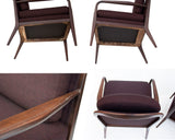 Paul McCobb for Widdicomb Walnut Armchairs, Newly upholstered