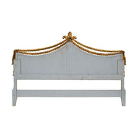 French Blue King Headboard with Fleur Detail by Karges