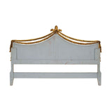 French Blue King Headboard with Fleur Detail by Karges