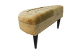 Tufted Demilune Ottoman by Dunbar with Fluted Legs