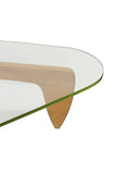 Early IN-50 Coffee Table with Green Glass by Isamu Noguchi