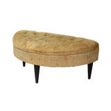 Tufted Demilune Ottoman by Dunbar with Fluted Legs