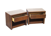 Midcentury Walnut Nightstands by Lane, pair