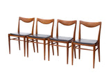 S/4 Norwegian Teak Bambi Dining Chairs