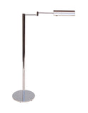 Chrome Floor Lamp with Unique Screw Hardware Detail