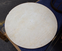 Round Occasional or Corner Table with Travertine Top