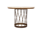 Round Occasional or Corner Table with Travertine Top