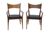 Paul McCobb Linear Group Walnut Armchairs, pair