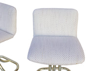 Swivel Barstools with Brass Tubular Bases, pair